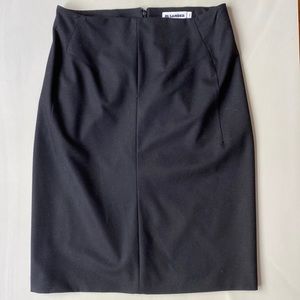 Jil Sander black wool pencil skirt